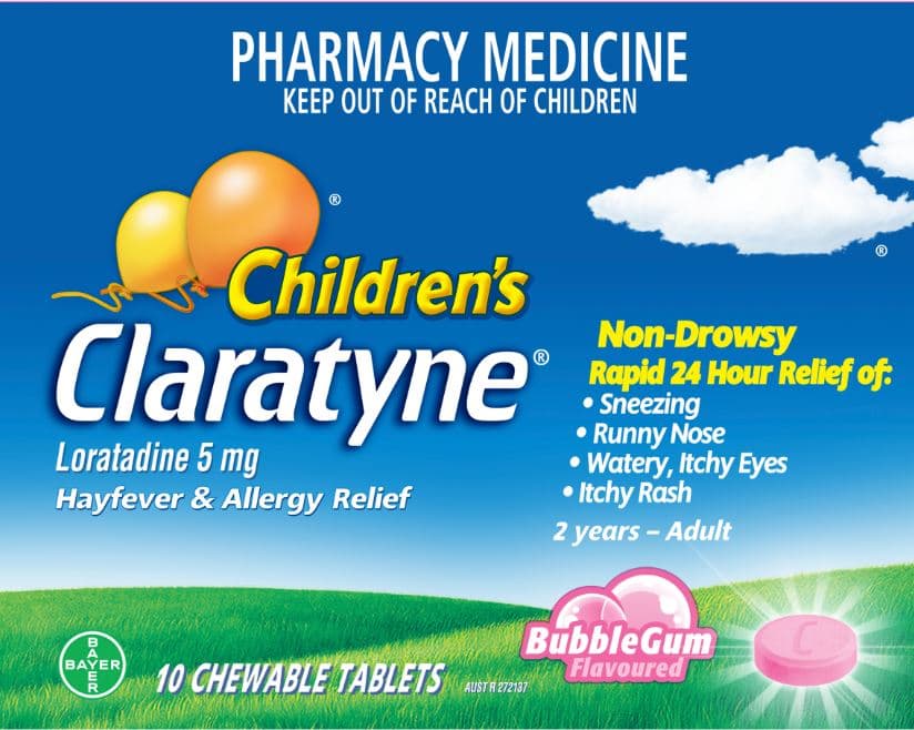 Claratyne Child Bubble Gum Chewable Tab 10  4953
