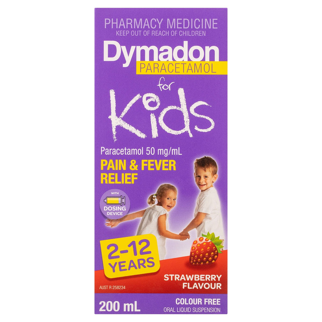 Dymadon Paracetamol 2-12 years Strawberry 200ml  8740