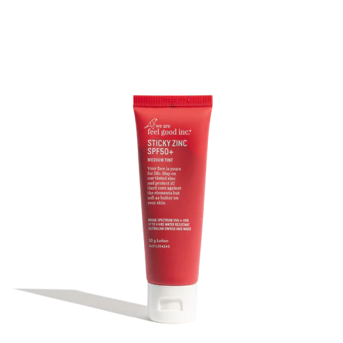 FEEL GOOD INC STICKY ZINC SPF 50+ 50G LOTION MEDIUM TINT