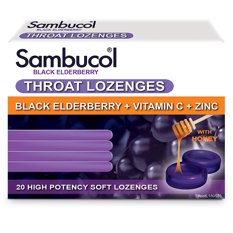 Sambucol Throat Lozenges with honey