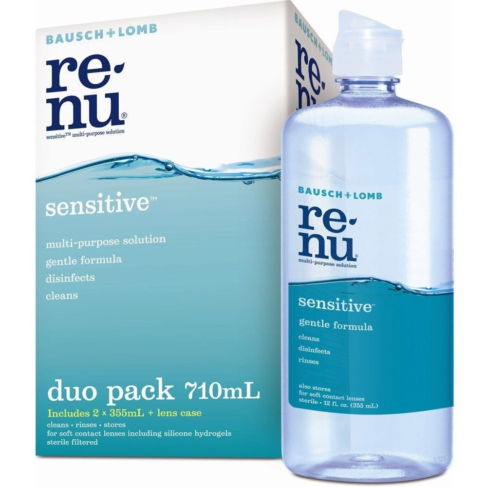 Bausch & Lomb Renu SENSITIVE Multi purpose Duo Pack 710mL + Lense Case