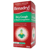 Benadryl PE Dry Cough & Nasal Congestion Non Drowsy Berry Flavour 200mL