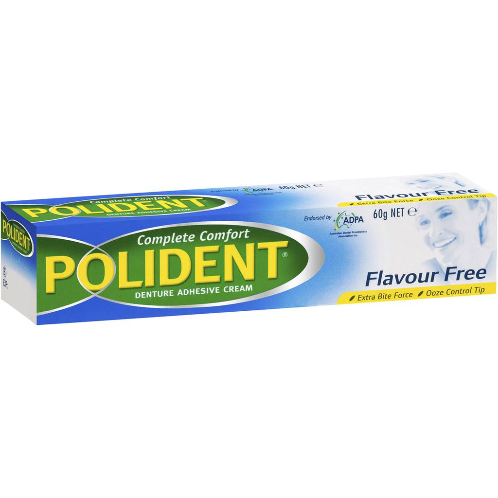 Polident Adhesive Cream Flavour Free 60g