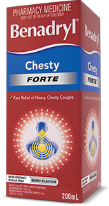 Benadryl Chesty Forte Cough Liquid Berry Flavour 200mL - unavailable as at July 2023