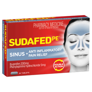 Sudafed PE Sinus + Anti-inflammatory Pain Relief 24