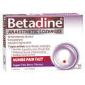 Betadine Anesthetic Sore Throat Lozenges Sugar Free Berry 16pk