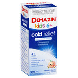 Demazin Kids 6+ Cold Relief Colour Free Syrup