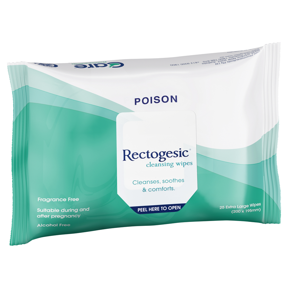 Rectogesic Cleansing Extra Large Wipes 25 Pack