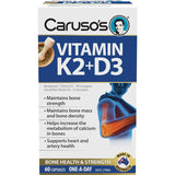 Carusos Vitamin K2 + D3 60tablets ONCE A DAY