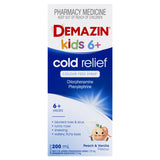 Demazin Kids 6+ Cold Relief Colour Free Syrup 100mL