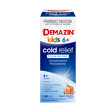 Demazin Kids 6+ Cold Relief Colour Free Syrup
