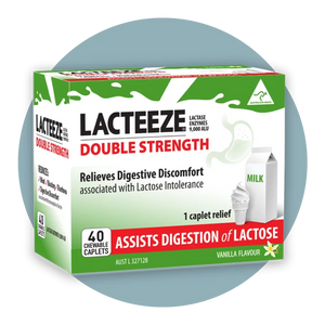 Lacteeze Double Strength Vanilla Flavour 40 Caplets