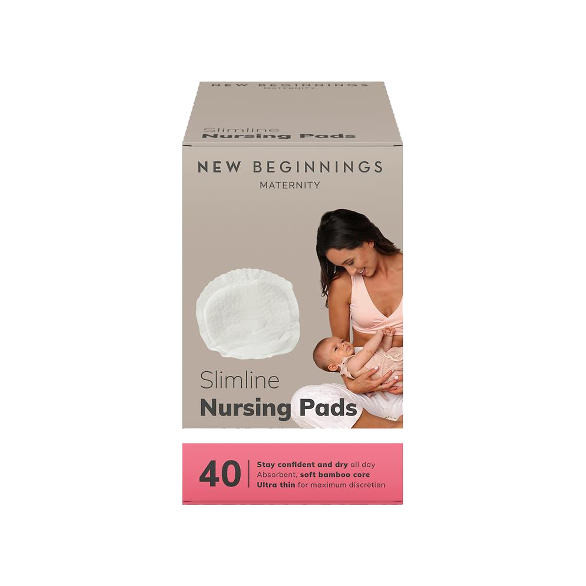 New Beginnings Ultra Thin Disposable Bamboo Breast Pads 40 Pack