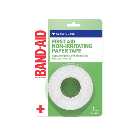 Band-aid First Aid Non-irritating Paper Tape 2.5cm X 9.1m