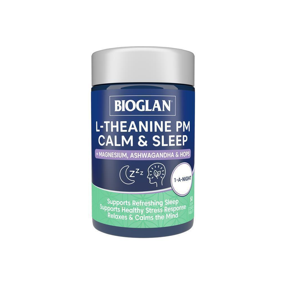 Bioglan L-Theanine PM Calm & Sleep 50 Capsules