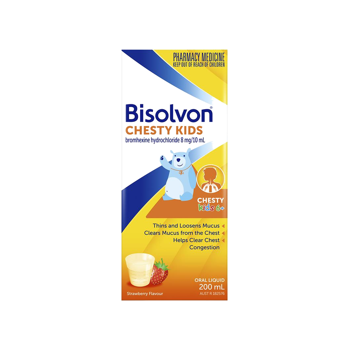 Bisolvon Chesty Kids Strawberry 200mL