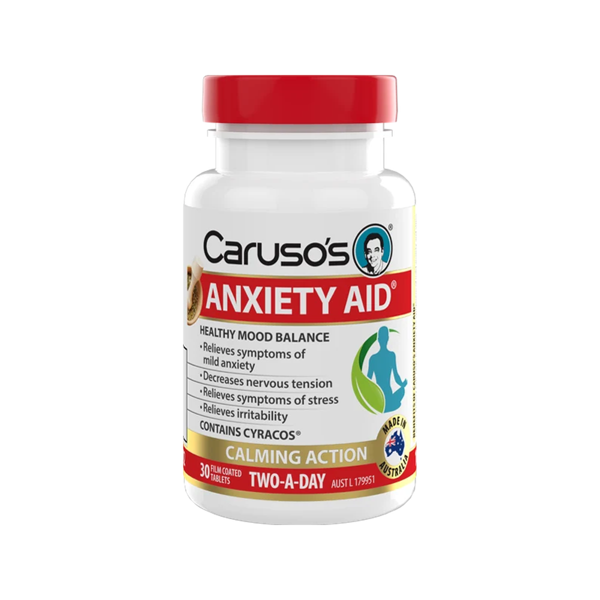 Caruso's Anxiety Aid 30tabs