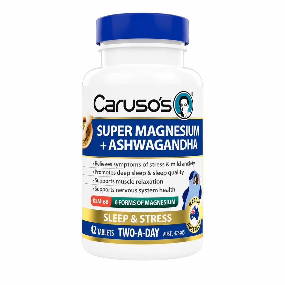 Caruso's Super Magnesium + Ashwagandha 42 Tablets