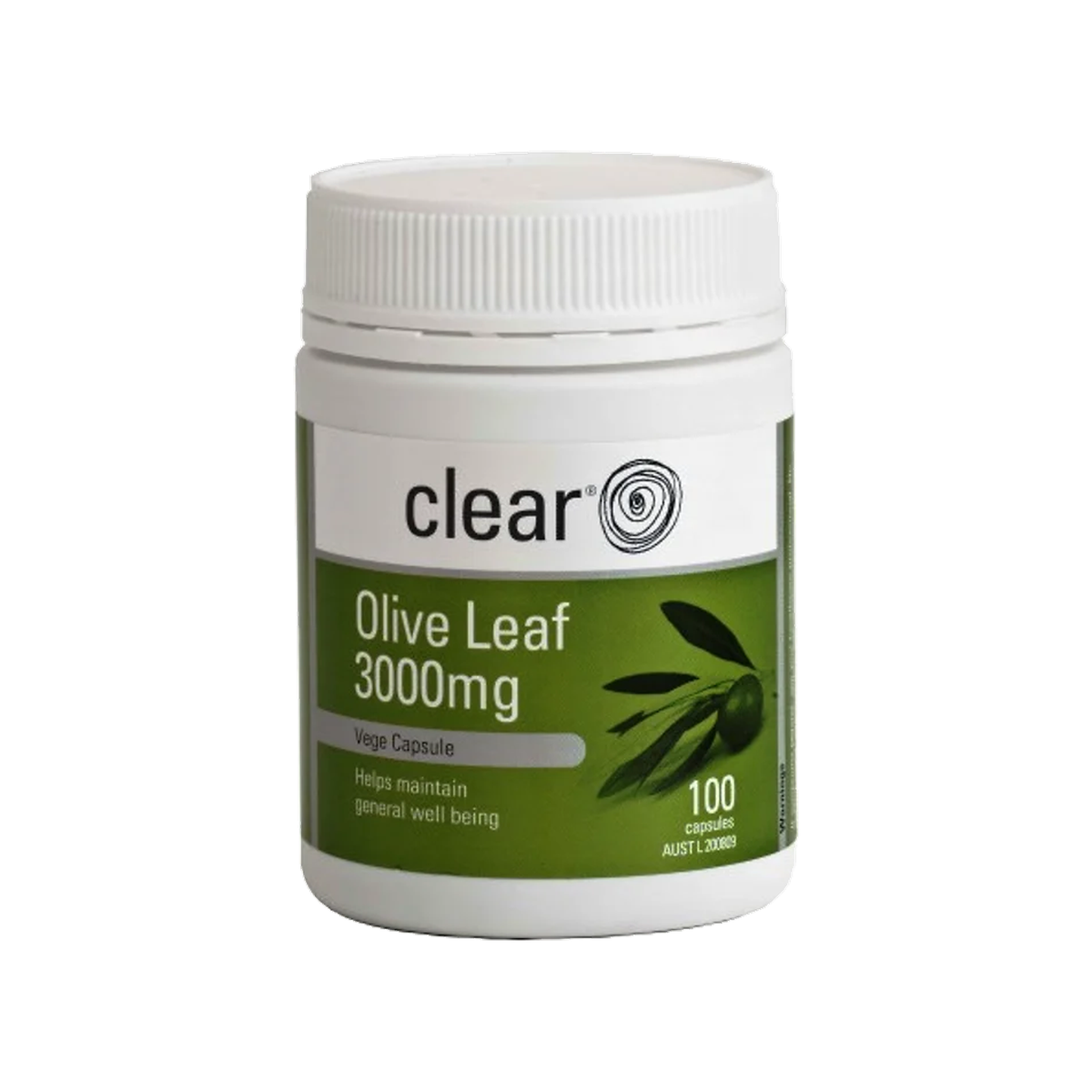 Clear Health Olive Leaf 3000mg 100 Capsules
