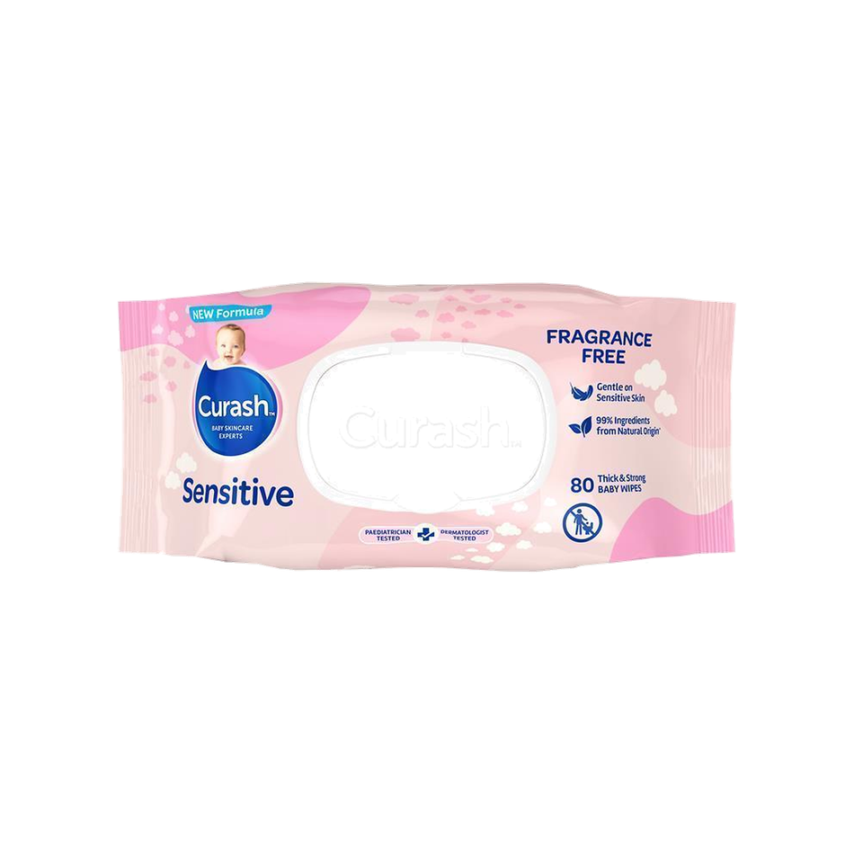 Curash Baby Wipes 80 Fragrance Free