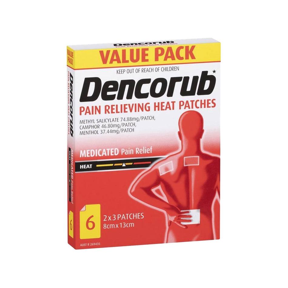 Dencorub Pain Relief Patch 6 Pack