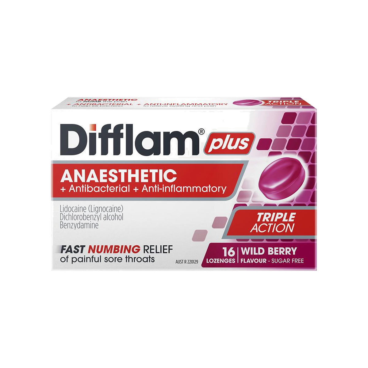 Difflam AAA Lozenges Sugar-Free 16