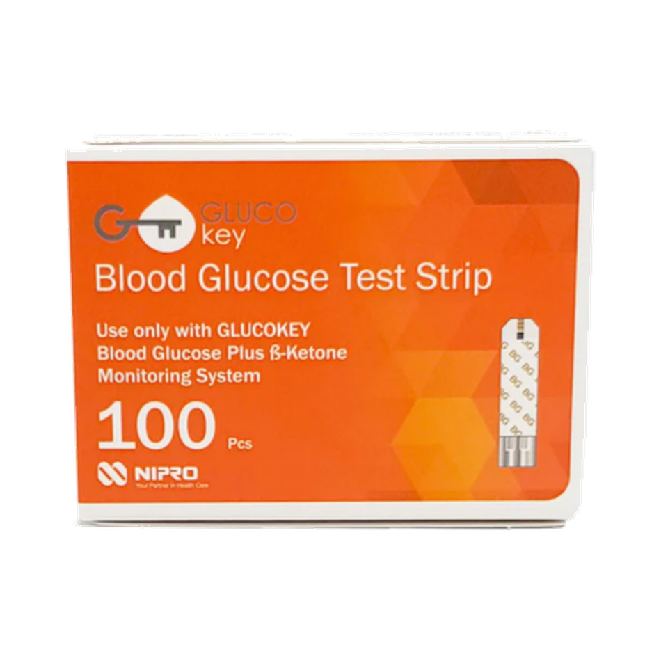 GlucoKey Blood Glucose Test Strips 100 Pack