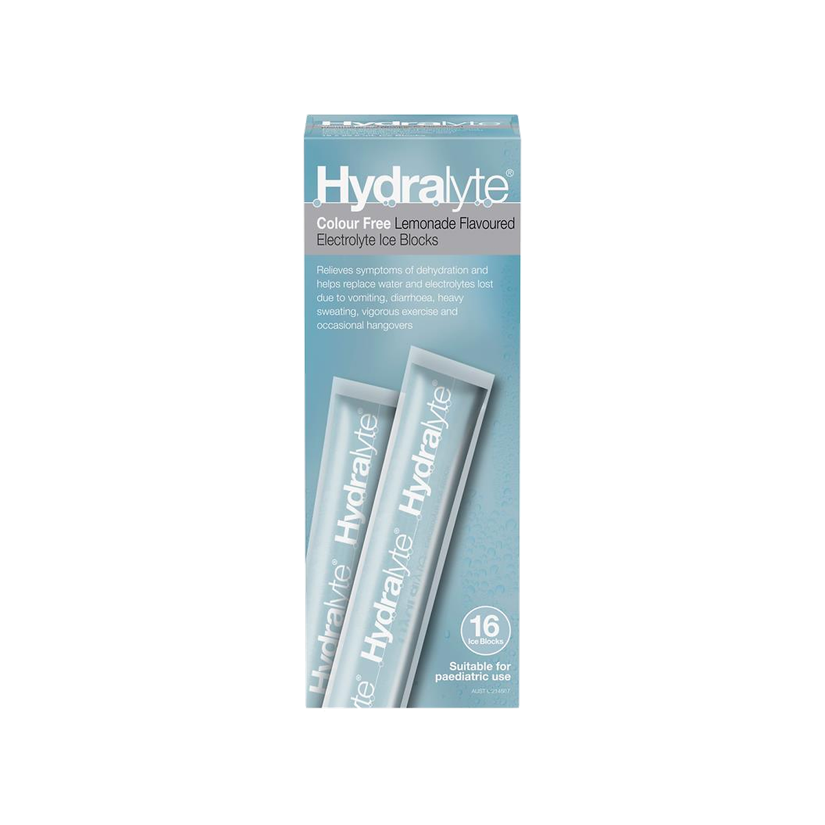 Hydralyte Lemonade Color-Free Ice 16 (Oral Liquid)