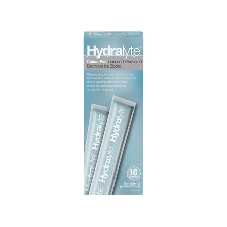 Hydralyte Lemonade Color-Free Ice 16 (Oral Liquid)