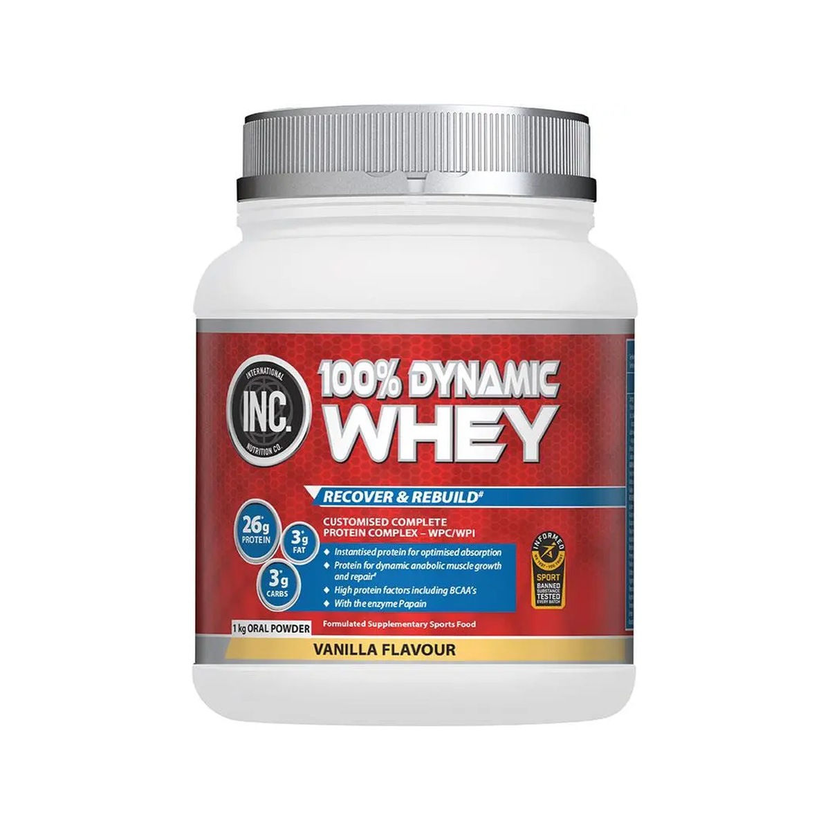 INC 100% Dynamic Whey - Vanilla 1kg