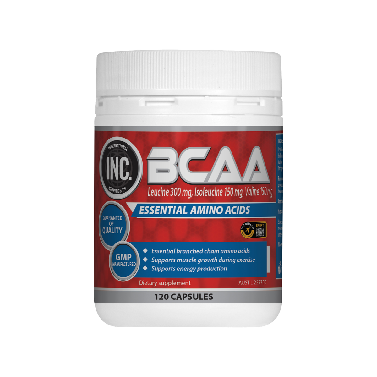 INC BCAA 120 Capsules