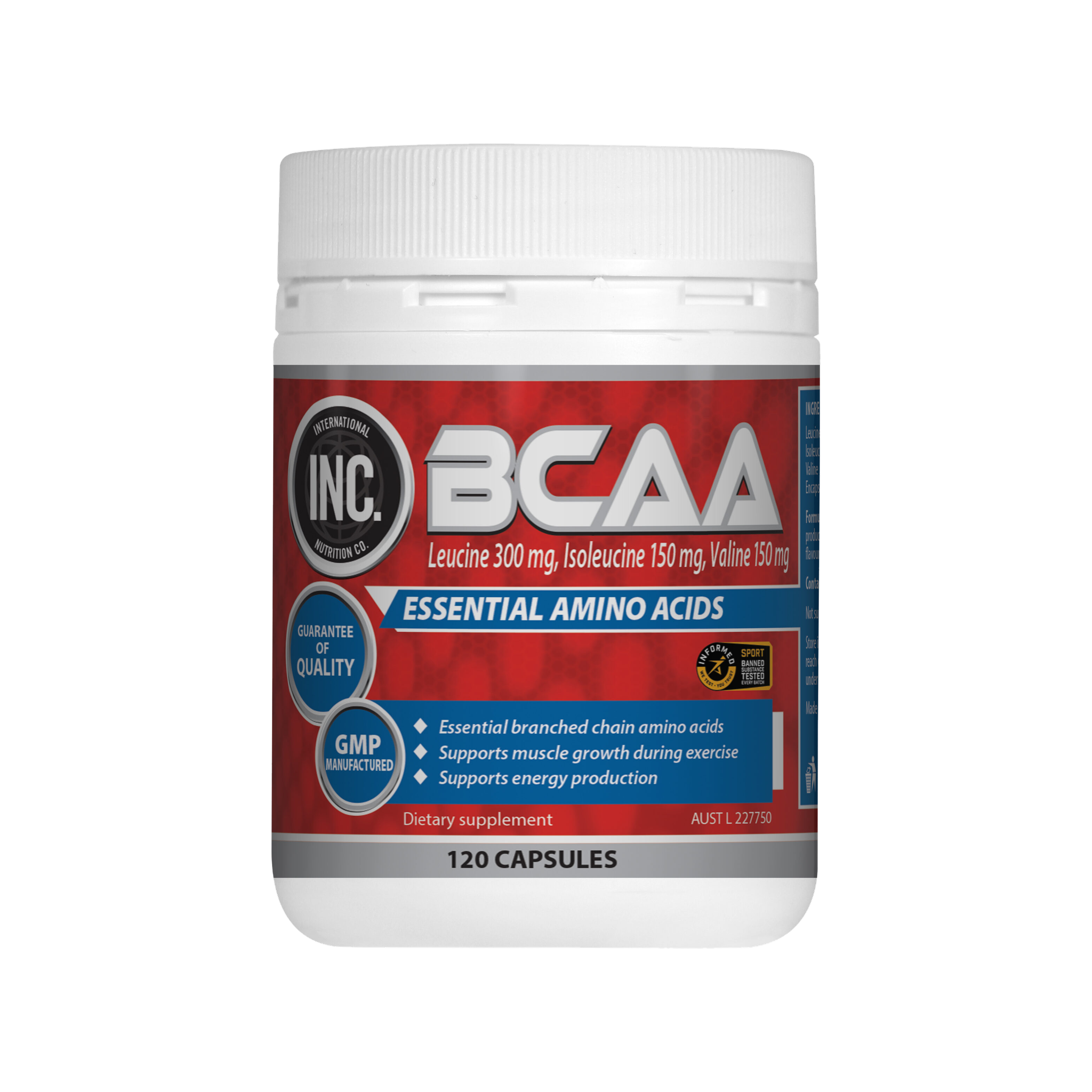 INC BCAA 120 Capsules