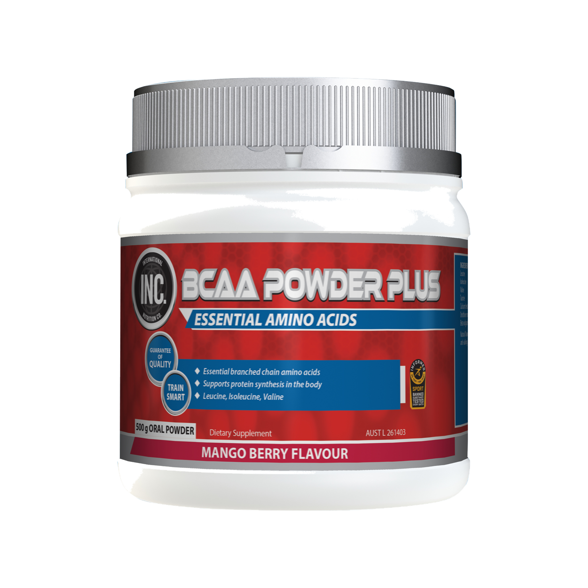 INC BCAA Powder Plus - Mango Berry 500g
