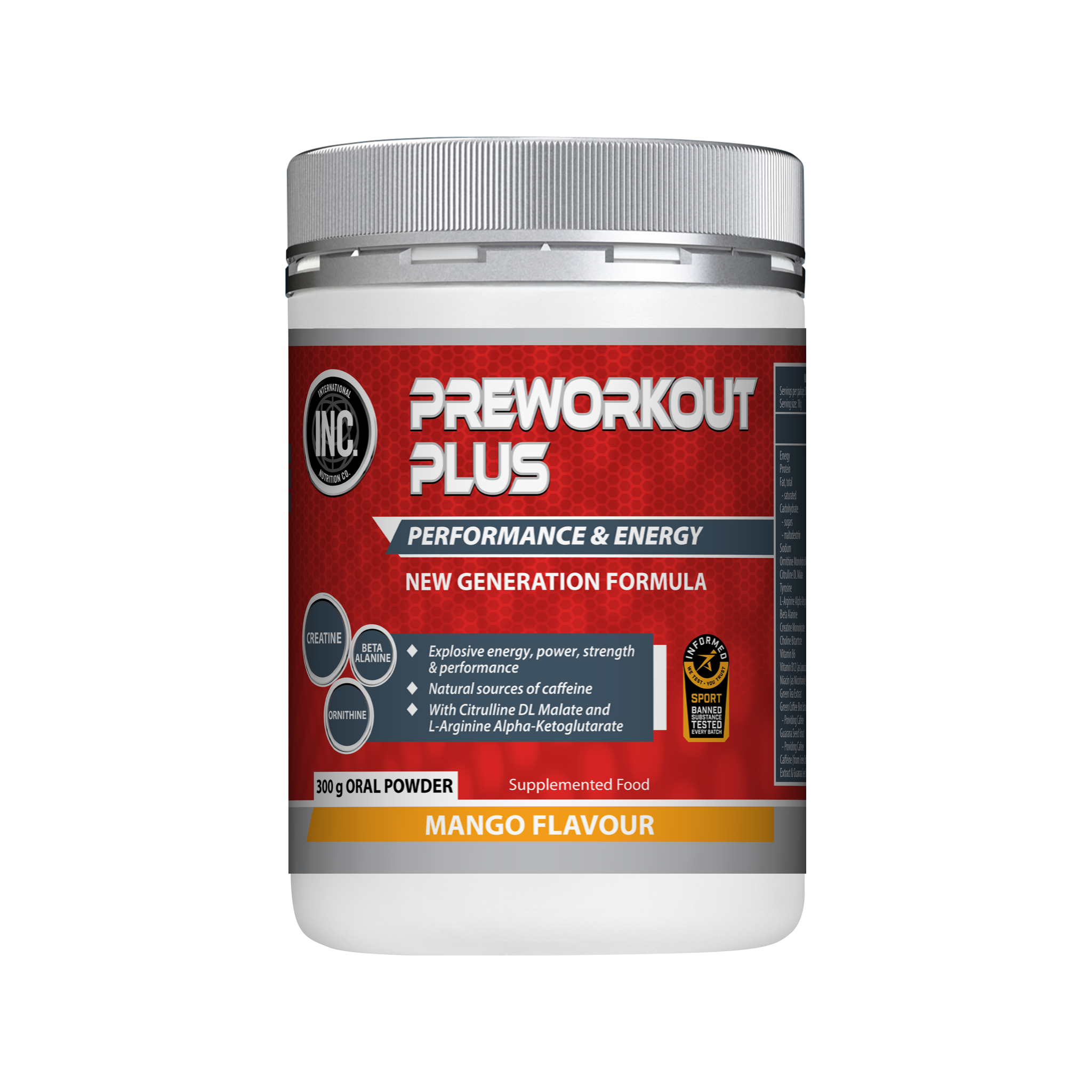 INC Pre Workout Plus - Mango 300g