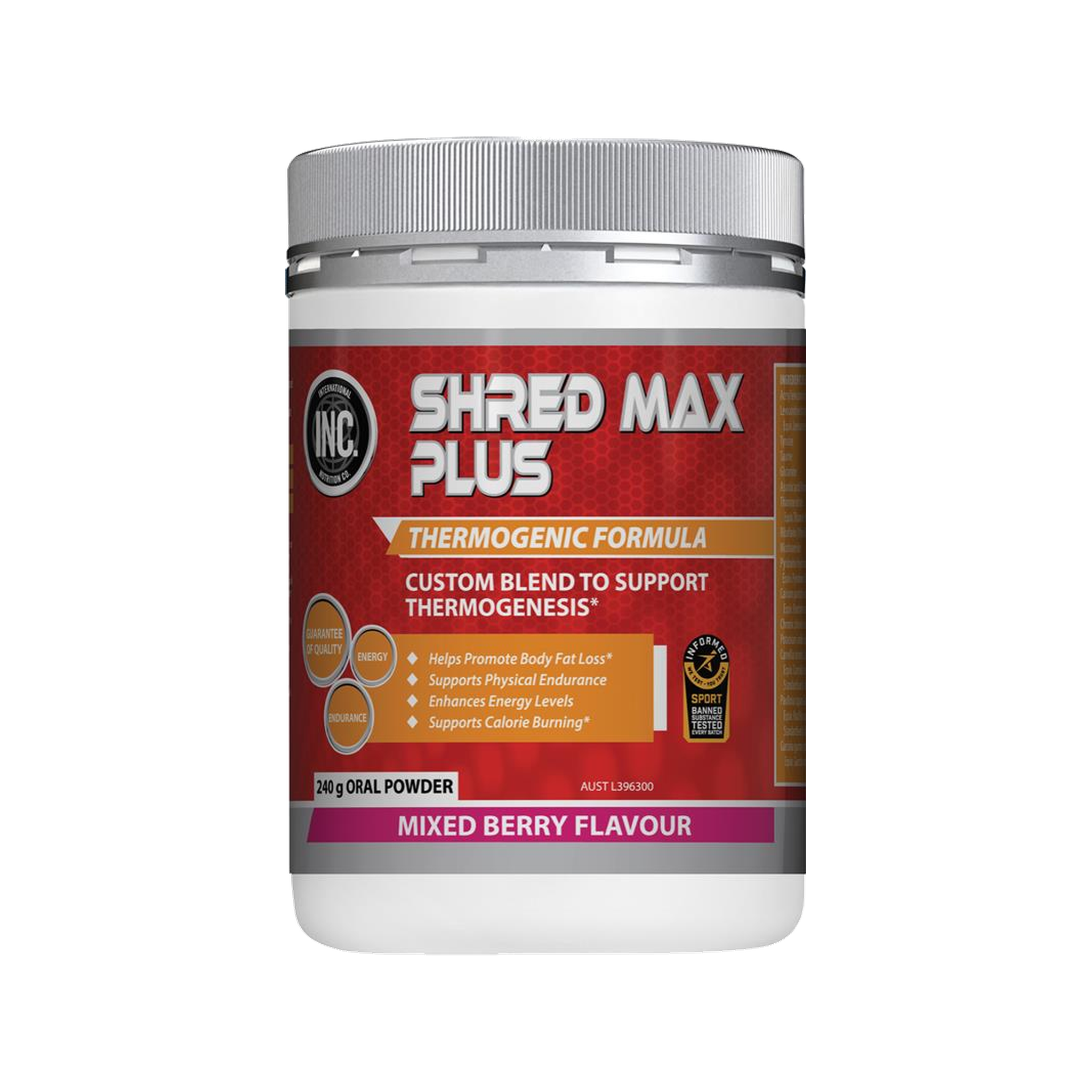 INC Shred Max Plus - Mixed Berry 240g