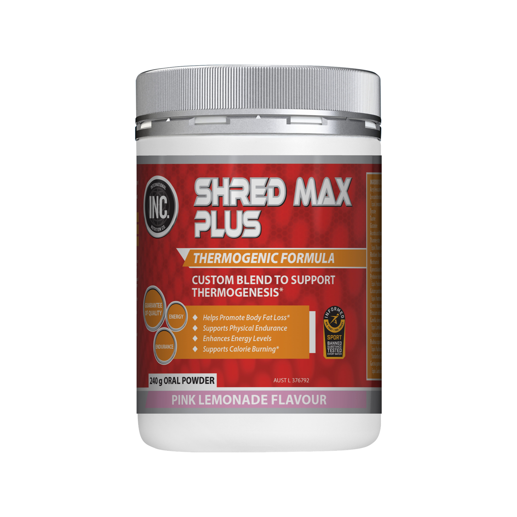 INC Shred Max Plus - Pink Lemonade 240g
