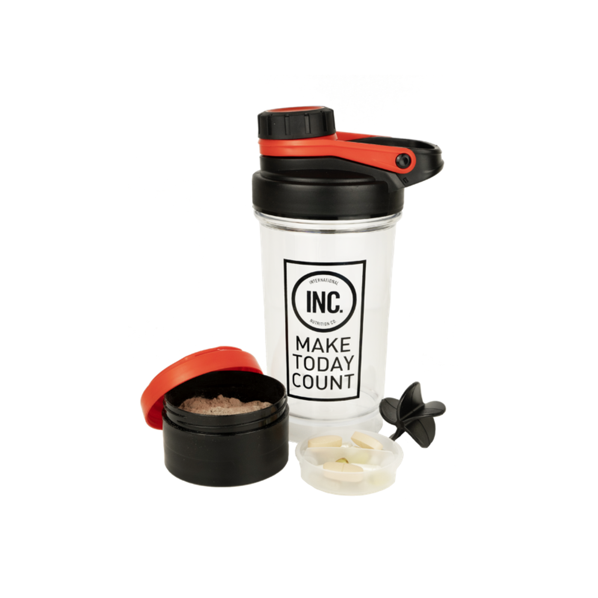 INC Tritan Shaker Bottle Red 600mL