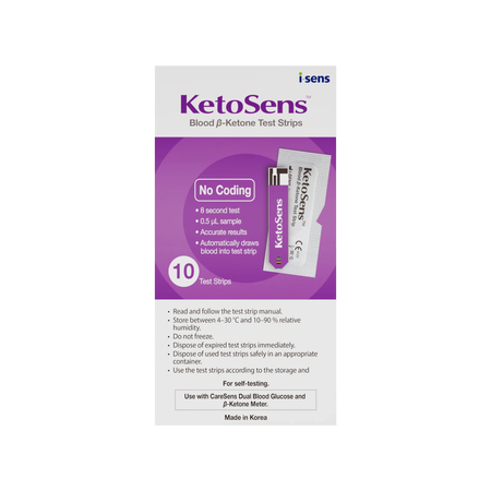 KetoSens Blood β-Ketone Test Strips 10 Pack