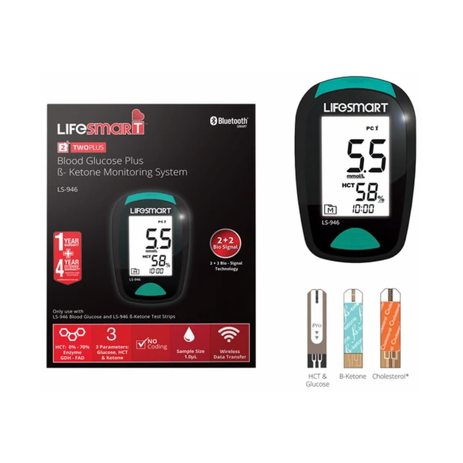 LifeSmart Blood Glucose & Ketone Meter (Bluetooth)