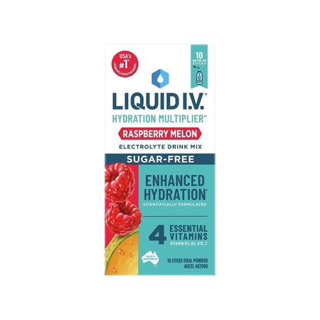Liquid I.V. Hydration Multiplier - Raspberry Melon (Sugar Free) 10 Pack