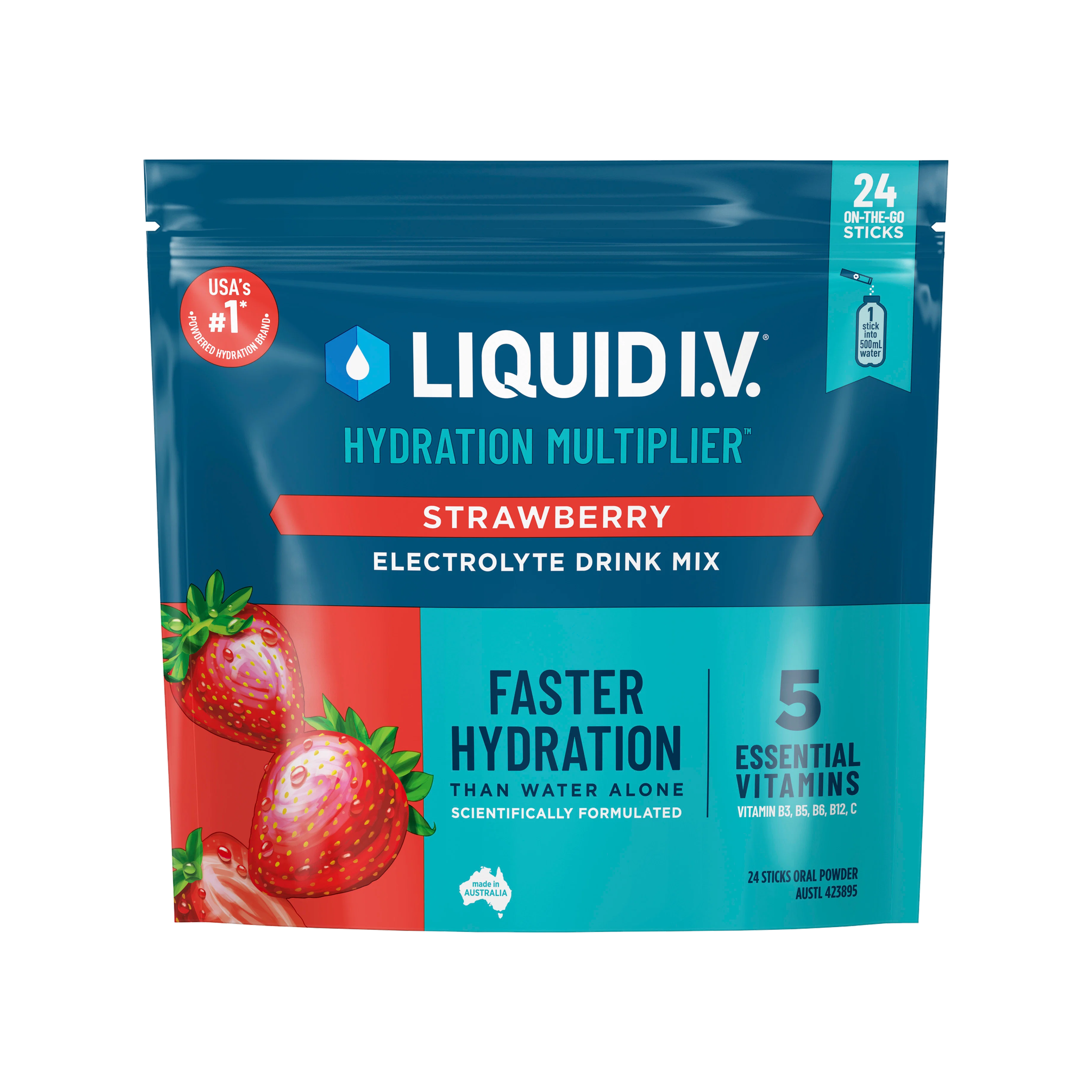 Liquid I.V. Hydration Multiplier - Strawberry 24 Pack