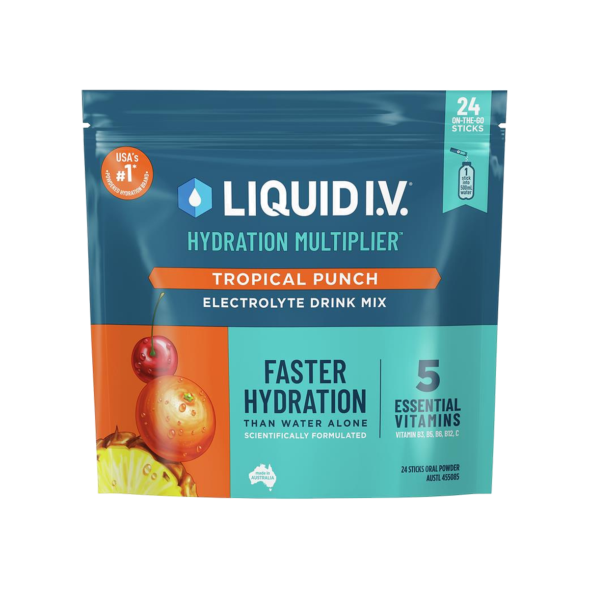 Liquid I.V. Hydration Multiplier - Tropical Punch 24 Pack