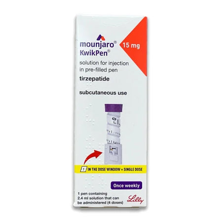 Mounjaro Kwikpen 15mg/0.6ml dose x1PENS months suppy – Corner Chemist