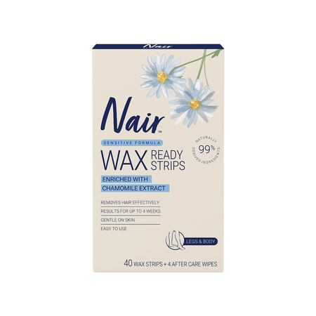 Nair Nat Wax Strips Large 40pk