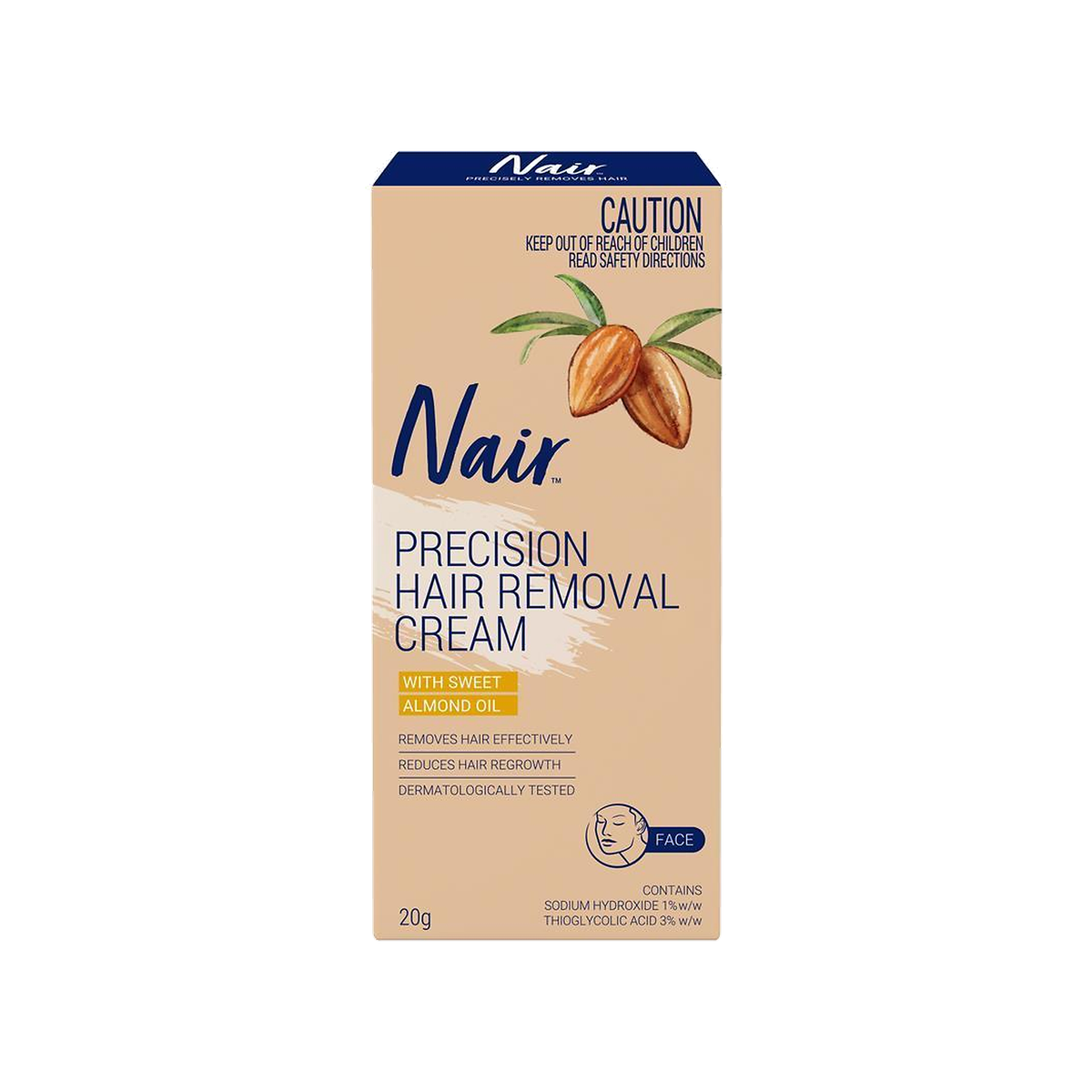 Nair Sensitive Precision Hair Removal Cream Face 20g