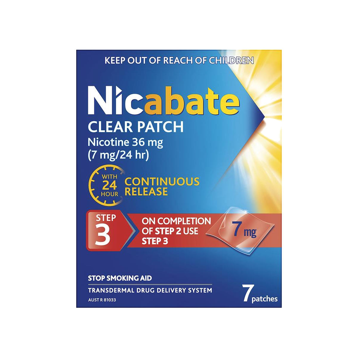 Nicabate Patch Clear 7mg 7