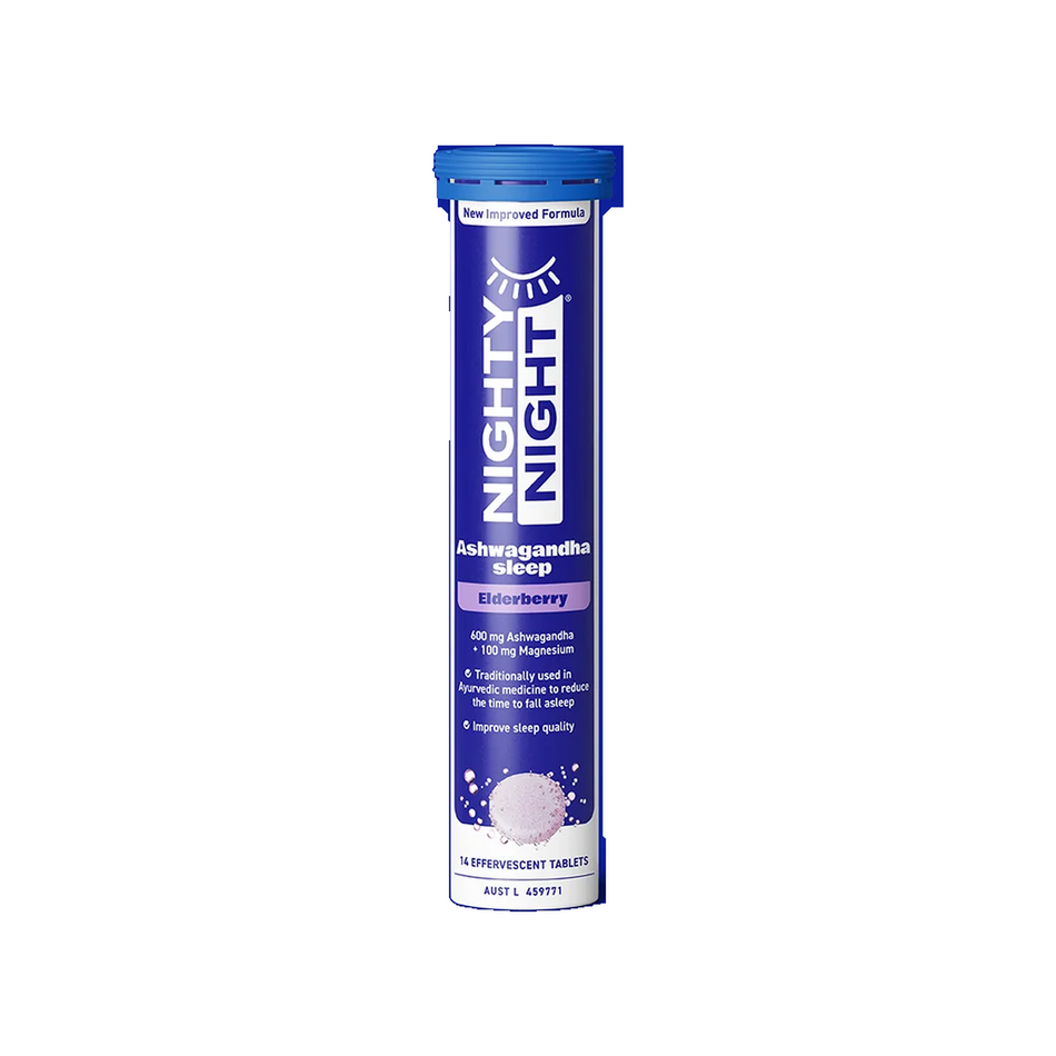 Nighty Night Sleep Effervescent Elderberry Flavour 14 Tablets