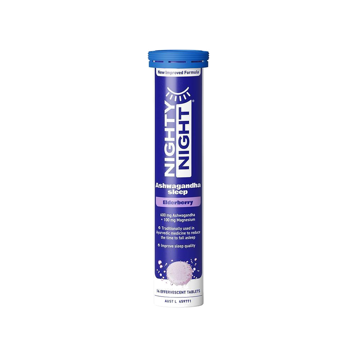Nighty Night Sleep Effervescent Elderberry Flavour 14 Tablets