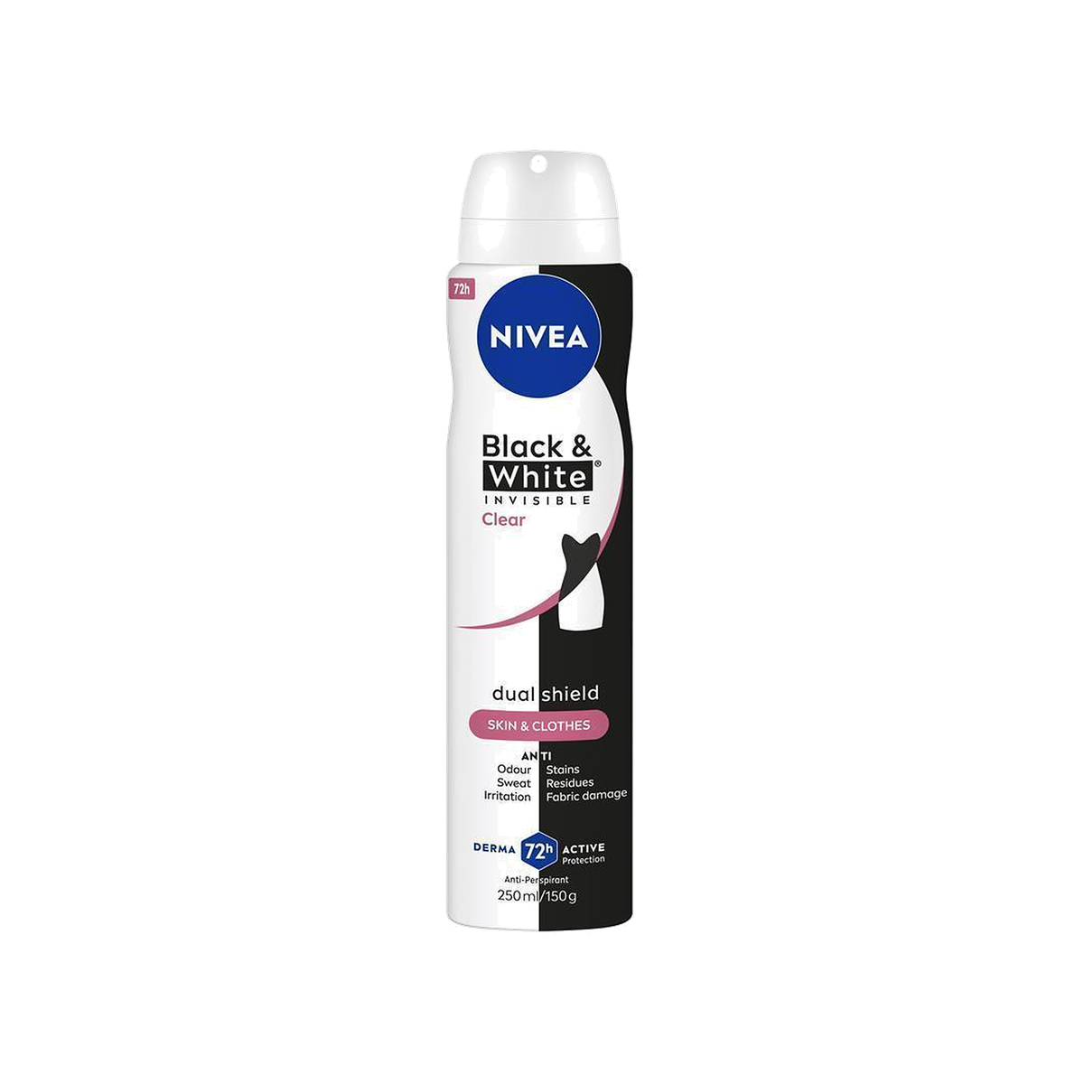 Nivea Aero Black & White Clear 250mL