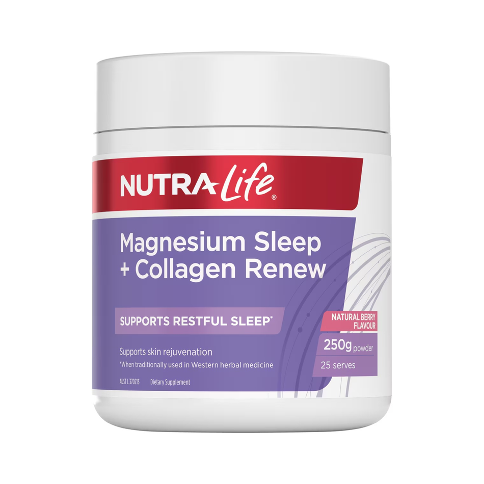 Nutra-Life Magnesium Sleep + Collagen Renew Powder 250g